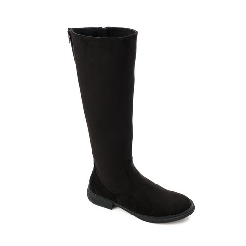 Expandable Wide Calf Suede Knee High Boots Big Sizes