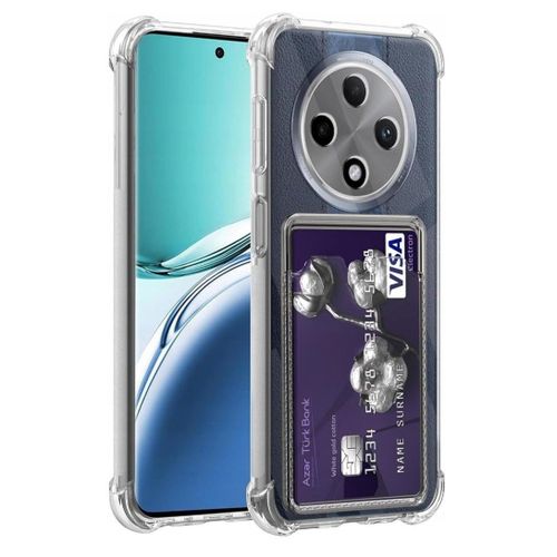 Wallet Phone Case Slim Fit Card Slot Transparent Case Protective Soft Shockproof Case with Card Holder For Oppo Reno12F 4G5G Reno12 FS