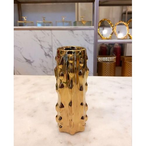 Elegant Gold Porcelain Vase - 15 cm Height