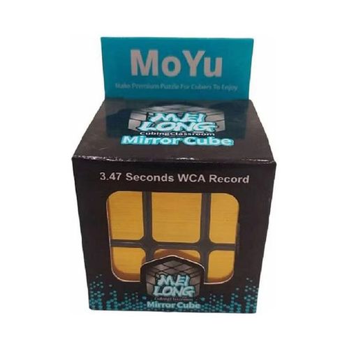 MoYu. MeiLong Mirror Cube 3x3 – Shape-Shifting Speed Puzzle – Professional Golden Brushed Magic Cube – Smooth Turning Brain Teaser – Educational Toy for Kids & Adults