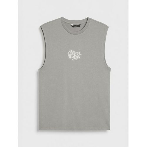 Crew Neck Printed Men's Sleeveless T-Shirt