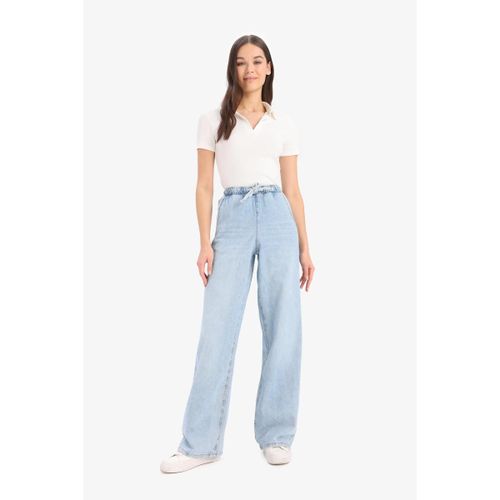 Woman Pull On Trousers - Lt.Indigo