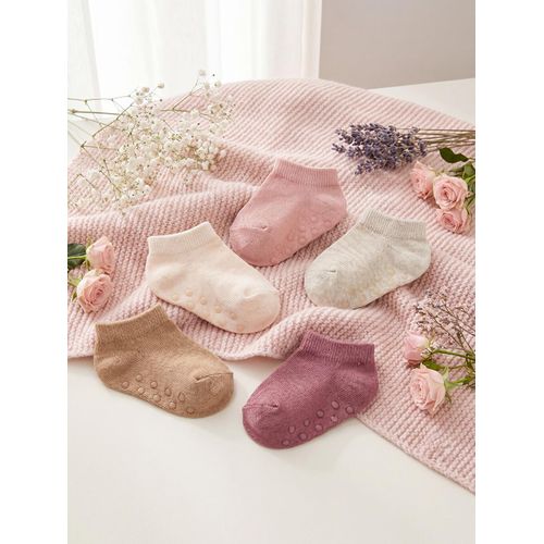 Non-Slip Sole Baby Girl's Bootie Socks 5-Pack
