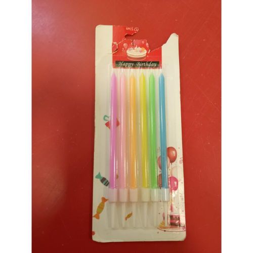 6-Piece Multi-Color Party Candles Set for Birthdays, Celebrations, and Cake Decorations - Vibrant & Festive
