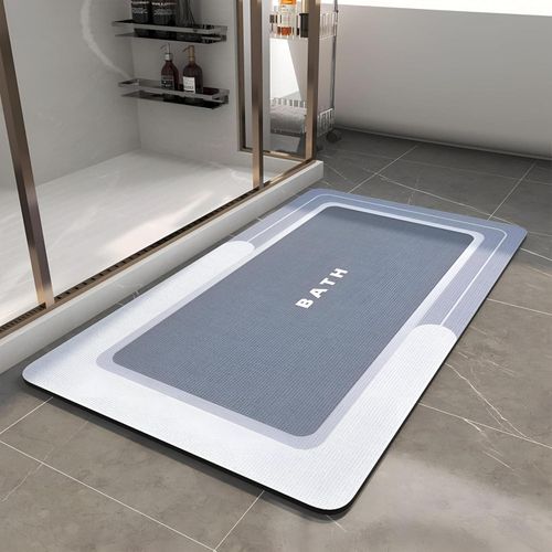 Non-Slip Bath Mat - Ultra-Absorbent, Quick-Dry Rubber Bath Rug for Shower Floors, Door Thresholds, and Bathroom Surfaces, 40x60cm, Multi-Color Design