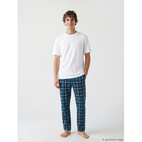 Regular Fit Plaid Men's Pyjama Bottoms