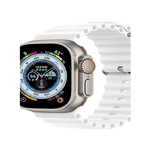 Alpine Loop for Apple Watch 49mm 45mm, Woven Loop with Metal Sport Band with iWatch Band Series Ultra 8 7 6 5 4 3 2 1 SE - White