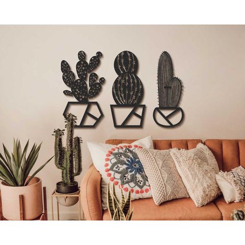 3 set of cactus wall art