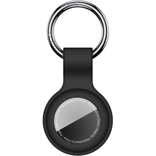 Compatible with AirTag Case Keychain Air Tag Holder Silicone AirTags Key Ring Cases Tags Chain Apple AirTag GPS Item Finders AccessoriesBlack
