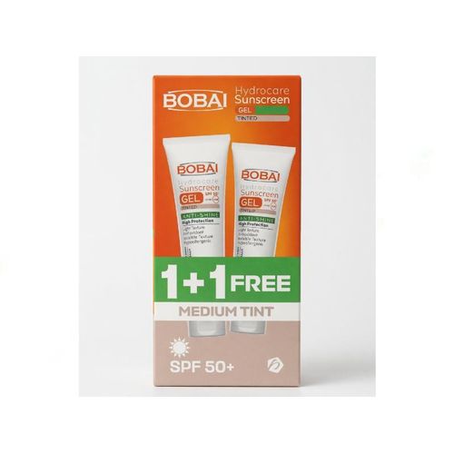 Hydrocare Sunscreen Gel Tinted Anti-Shine SPF 50+ 1+1 Free (50g + 50g)