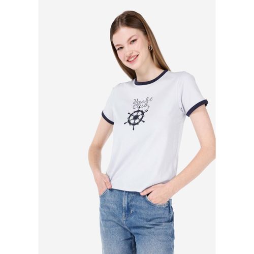 Women T-SHIRT SHORT SLEEVE LIGHT BLUE