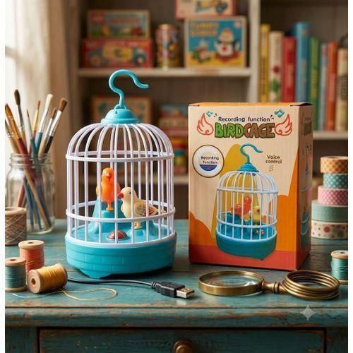Talking Bird Cage Toy – Speaking Bird Cage – Talking Bird Cage Game – Talking Birds Toy – Interactive Talking Bird Toy