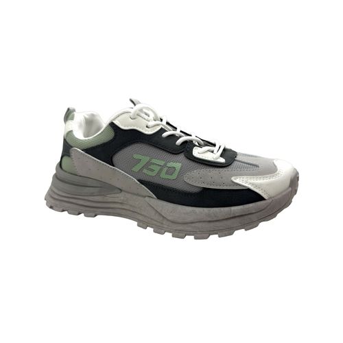 Rubber Sole Comfy Sneakers - Grey & Black