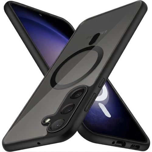 Magnetic Shockproof Case (Military-Grade) Compatible with MagSafe – Slim Bumper Cover with Clear Back for Samsung Galaxy A16 5G/4G (Black)