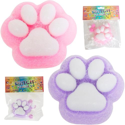 2pcs Taba Squishy Cat Paw Squeeze Toys,Cute Kawaii Squishies,Fur Ball OPP Packaging Gift,PVC Sensory Toys,Stress Relieving Jelly Kitty Funny Fidget Toys Novelty Things Suitable for Adults Kids