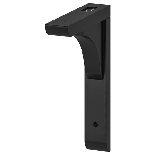 Bracket Black RAMSHULT shelf bracket, reversible design, fits 20 & 30 cm shelves, acrylic paint, minimalist style.