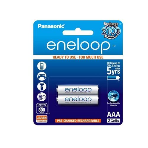 eneloop AAA Rechargeable Battery , Pack of 2 - Blue