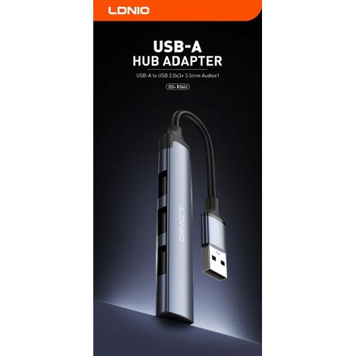 DS-104U Multi-Port Hub with Fast Charging and High-Speed Data Transfer