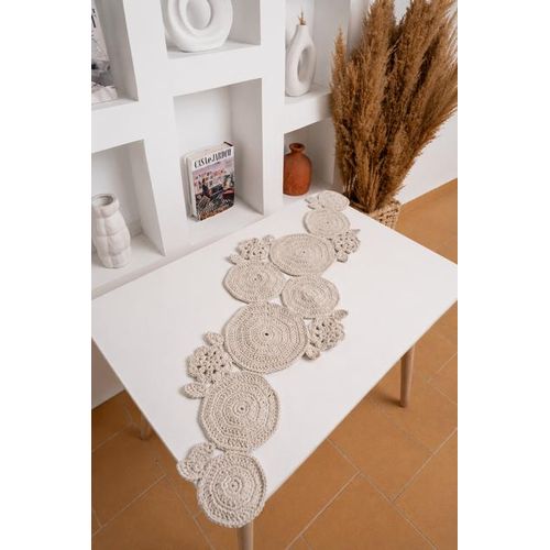 handmade corchet tablecloth -off white