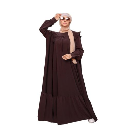 Edna Royal crepe material Consists of 1 pieces , Model 8086 , Brown