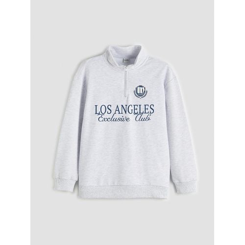 Los Angeles Printed Mock Neck Boy's Sweatshirt