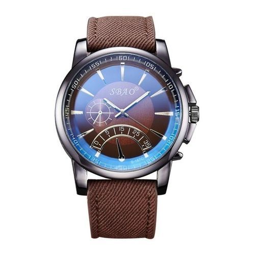 New Stylish Mens Leather Band Stainless ... - (42)