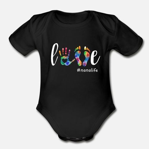 Love Nana Life Organic Short Sleeve Baby Bodysuit_2