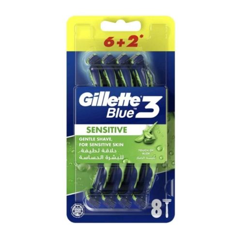blue 3 Gentle Shave For Sensitive Skin 8 Razors