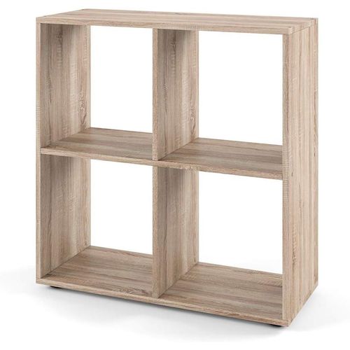 Modern Open Display Shelving Unit and Bookshelf for Books and Decor Boxes, Sonoma Oak,29D x 72.6W x 72H cm