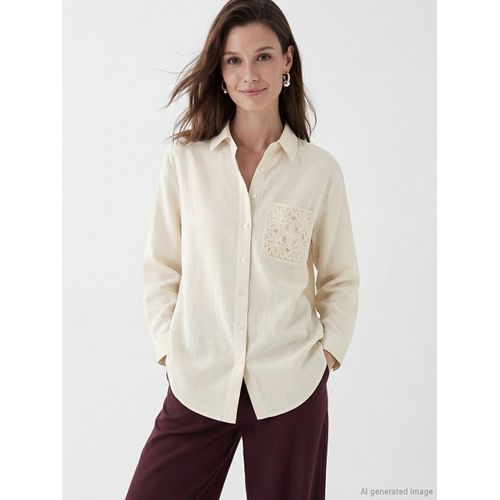 Linen Blend Women's Shirt Tunic
