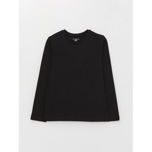 Crew Neck Long Sleeve Boy's Undershirt