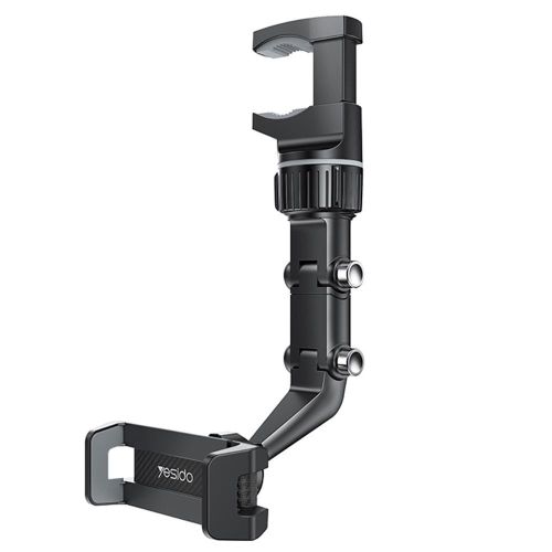 C192 Clip-on Rotating Car Rearview Mirror Mount Adjustable Bracket for 4-6.7inch Phone Holder