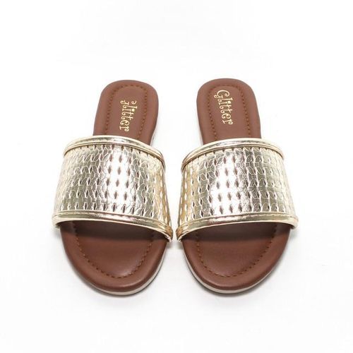 Women Slippers - Gold