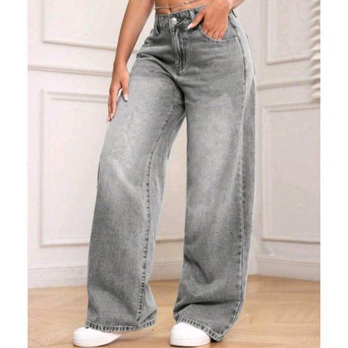 Women’s Wide Leg Pants – Light Grey Color, Stylish & Comfortable Fit