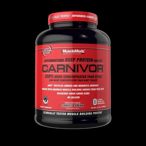 Hydrolyzed Beef Protein Isolate Powder, Cookies & Cream - 3.7 lbs (1680g) / Dietary Supplement