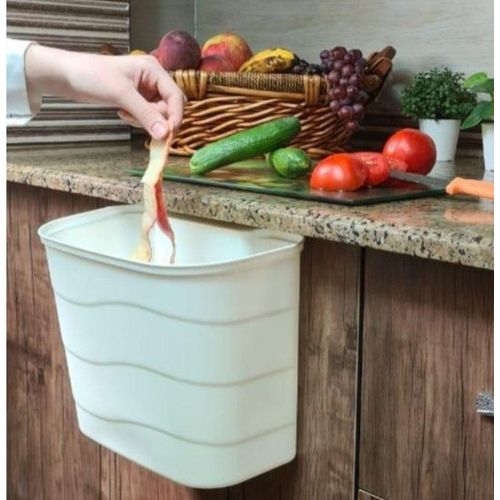 Door BasketWith you everywhere in your kitchenOn the door and placed on the floorOn the washing machine in the bathroomMulti-purposeTrash basketPlastic materialEquipped with a lid