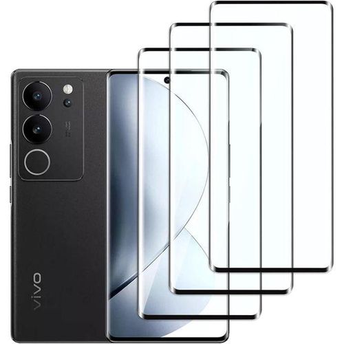 Pack of 3, Tempered Glass Screen Protector for Vivo V29 5g, Free from Scratches, 3D Full Coverage, 9H Hardness, Scratch-Resistant, Ultra Thin, HD Screen Protector