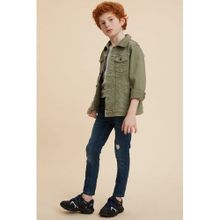 Boy Green Slim Fit Trousers