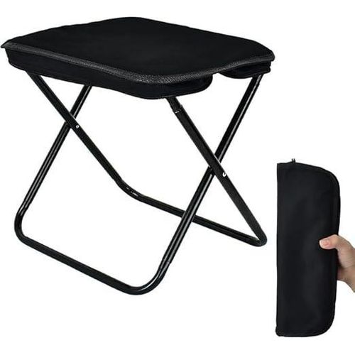Portable Folding Stool Lightweight Compact Design with Strong Metal Frame Easy to Carry for Fishing Camping Hiking Outdoor Gatherings Travel and Waiting