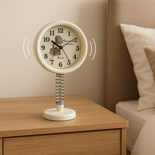 Desk Clock - A stylish desk clock with a classic analog dial, built-in alarm, and a decor-friendly silhouette that brightens up your workspace and complements any office atmosphere.