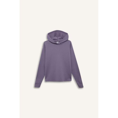 Woman Hooded Standart Fit Sweat Shirt - Lt.Purple