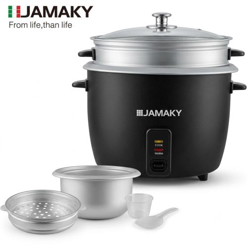 Electric Rice Cooker 6.5L 2.8L Capacity 1000W Non-Stick Inner Pot Keep Warm Function Black Model JMK7501