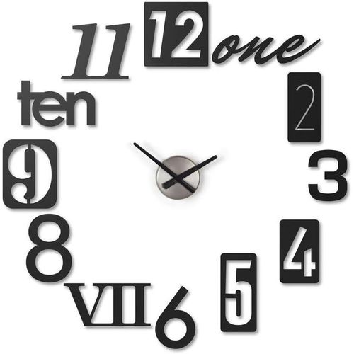MDF Wood Clock - Black - Meter * Meter - CL-B-041