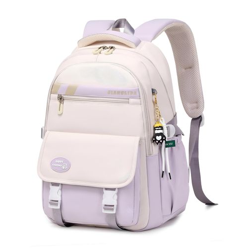 Backpack Large Water Resistant School Bag Ideal for Teenagers and Students from Grade 3 to University Featuring Spacious Compartments for Daily Use and Travel Color purple