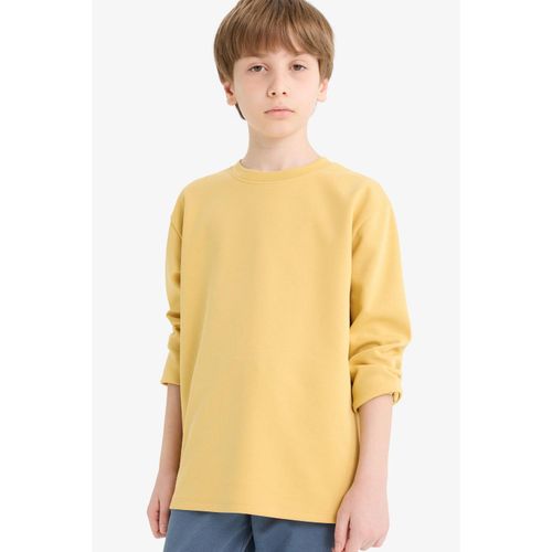Boy Knitted Long Sleeve T-Shirt - Mustard