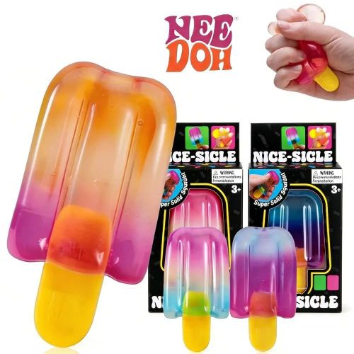 Nee-doh Nice Cone Colorful Ice Cream Shaped Sensory Stress Reliever Fidget Tool Focus for Adults & Kids