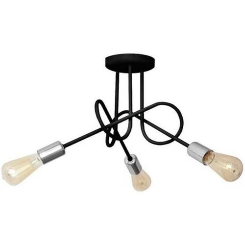 Ceiling light 35x65 cm black and silver - ED.LI.c648