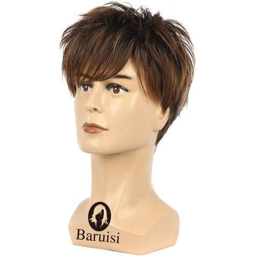 Long Straight Synthetic Hair Wig Brown