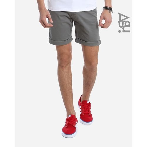 Cotton Gabardine Shorts - Grey - (660)