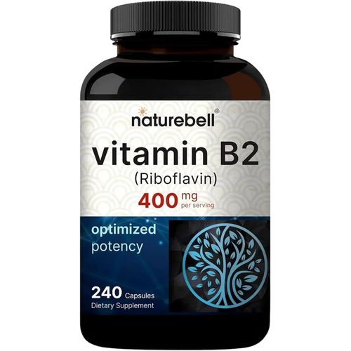 Premium Vitamin B2 400mg - High Potency Riboflavin Support for Advanced Energy Production, Nervous System Harmony & Vitality, 240 Capsules Bundle with Practical Pill Box, 8-Month Supply Wellness Kit